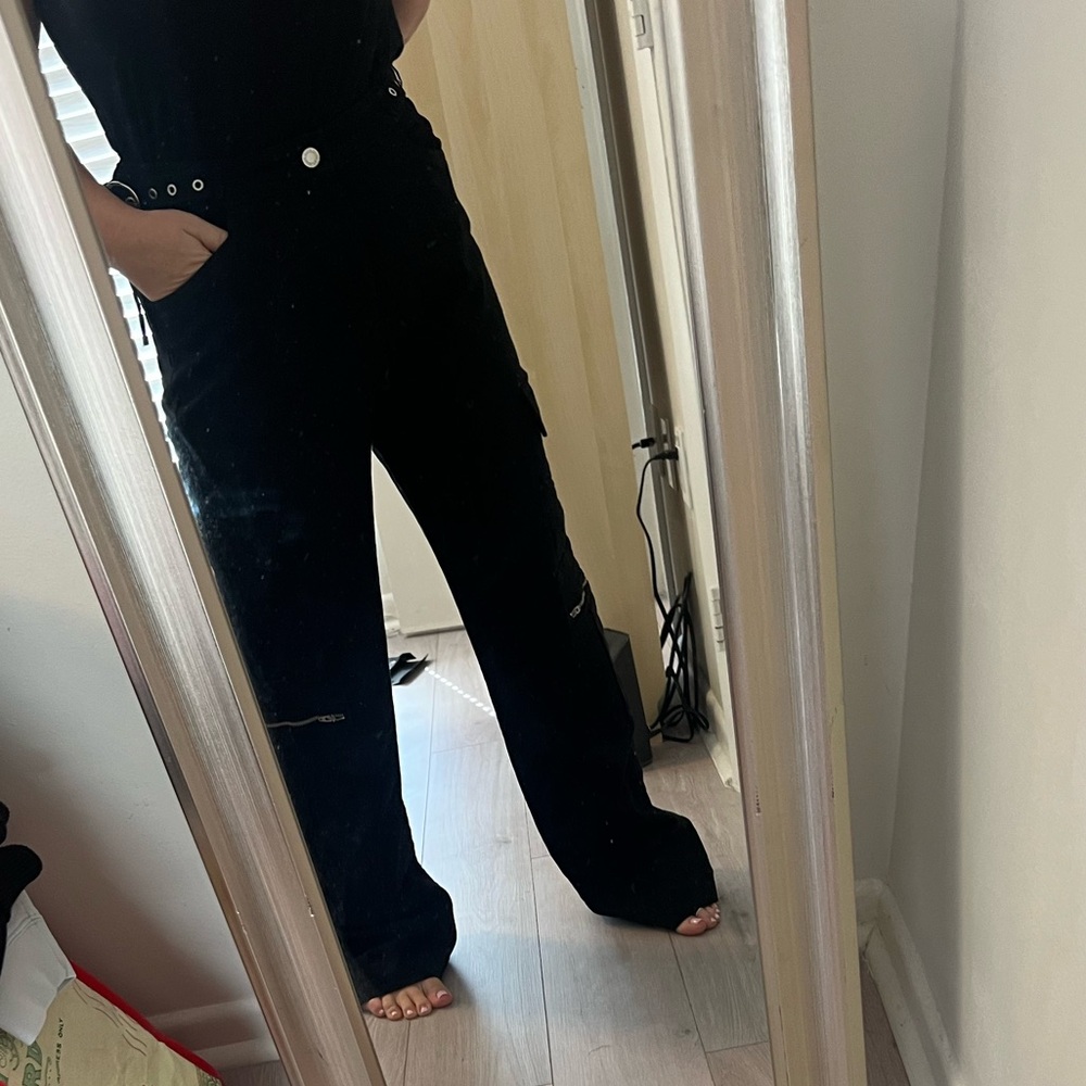WeWoreWhat Black Wide Leg Pants